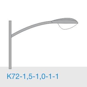 К72-1,5-1,0-1-1 консольный однорожковый кронштейн